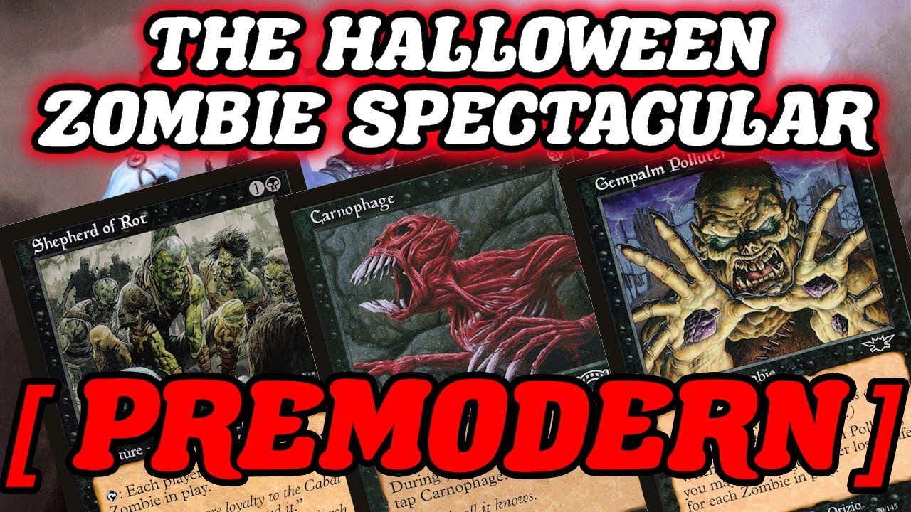 THE HALLOWEEN ZOMBIE SPECTACULAR! Premodern Monoblack Zombie Aggro With No Dark Ritual MTG