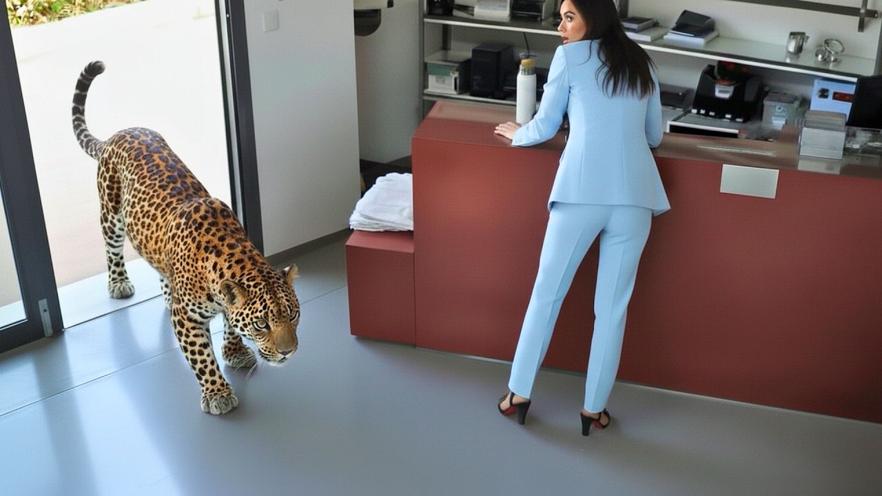 Внезапно в вестибюль вбежал раненый леопард. Следующий шаг администратора спас ему жизнь.