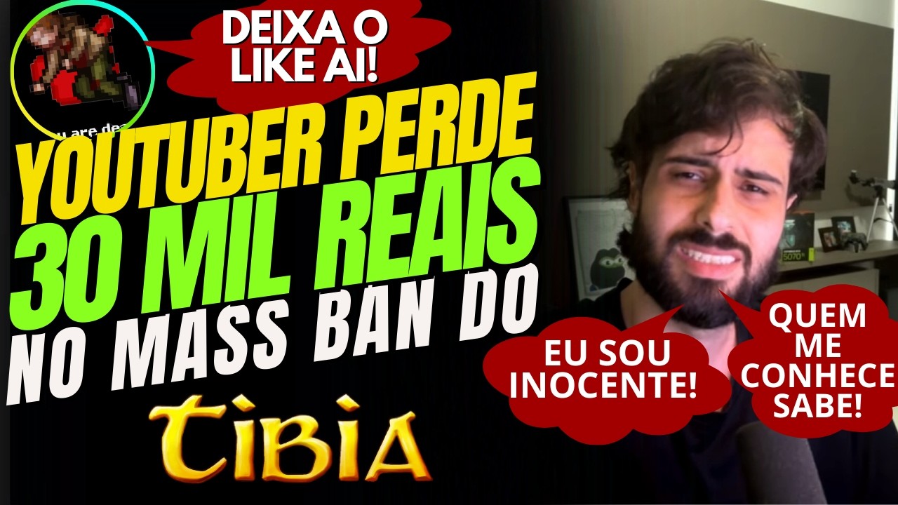 STREAMER DE TIBIA PERDE 30 MIL REAIS NO BAN DA CIPSOFT E DIZ SER INOCENTE @Ninjinha21 