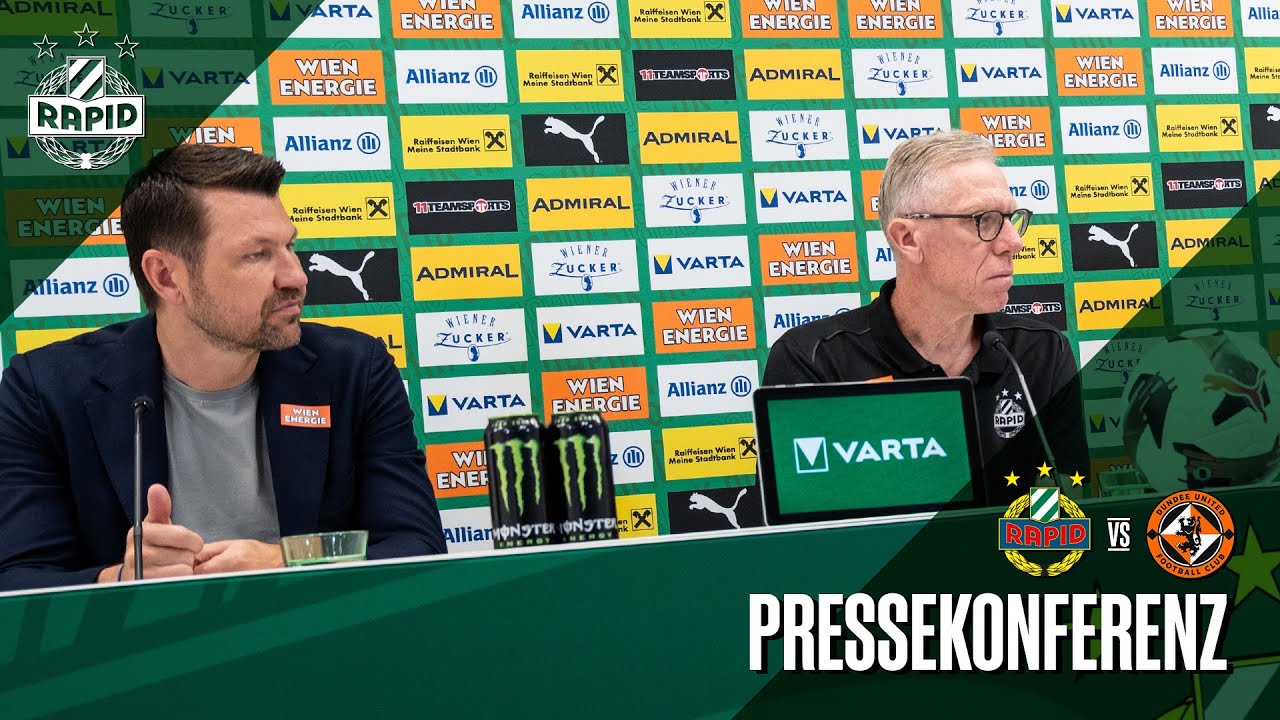 Pressekonferenz vor dem Hinspiel gegen Dundee United