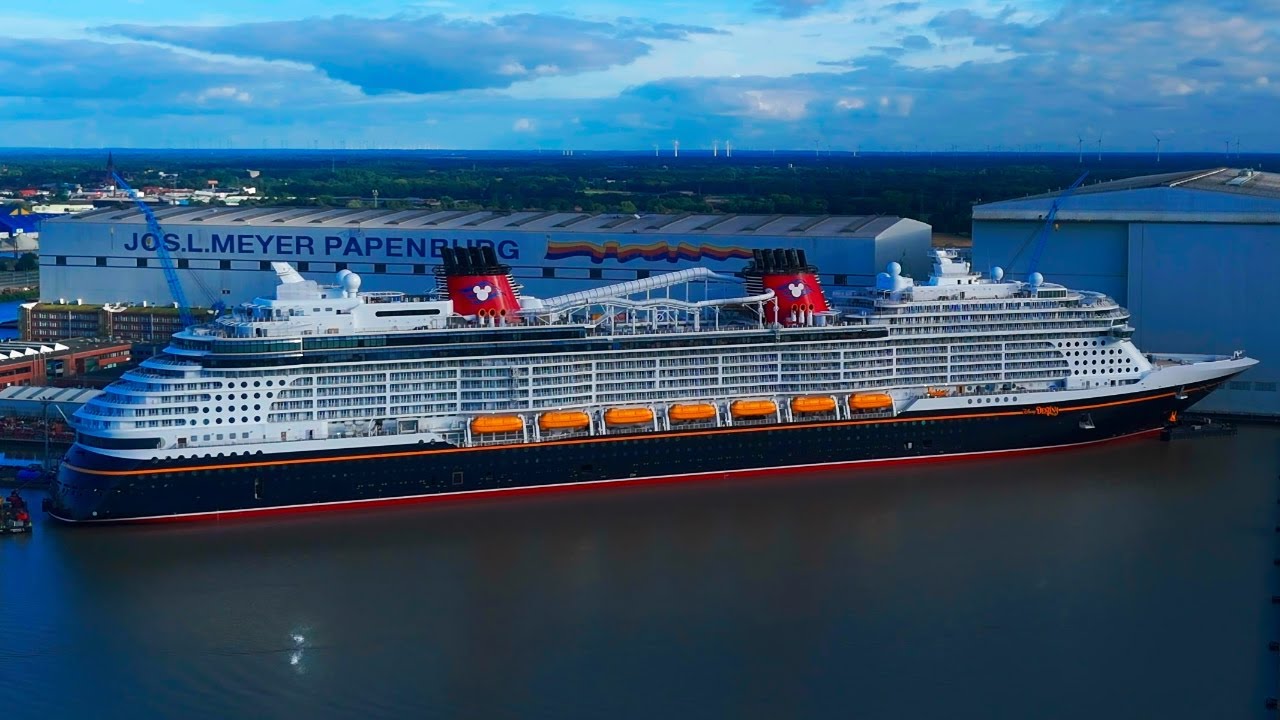 NEW Cruise Ship Disney Destiny at Meyer Werft in Papenburg | 17-8-2025