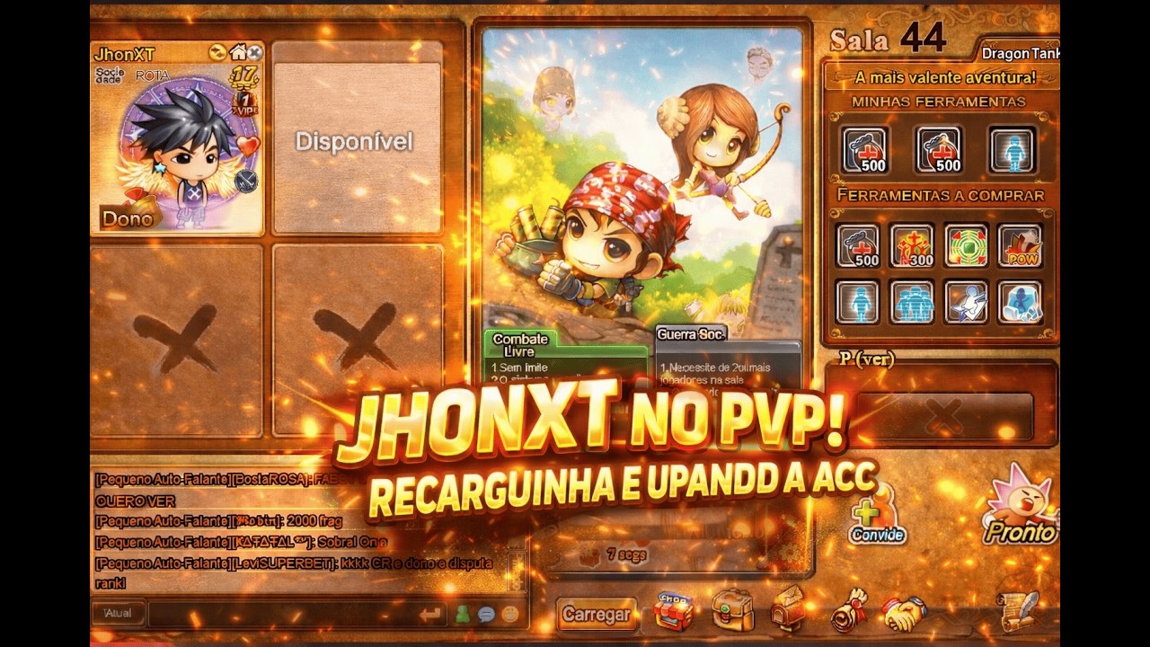 (DRAGONTANK) - RECARGA + UPANDO A ACC E PVP COM A TROPA!! #evolução