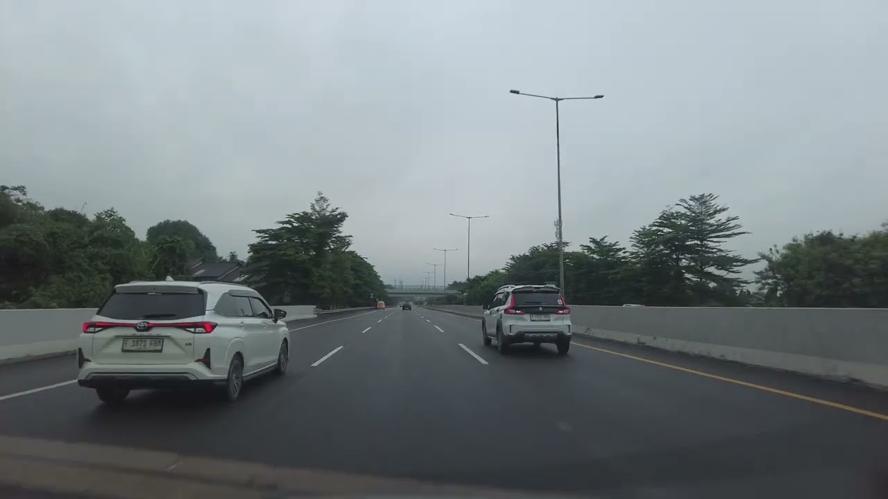Drive from Ciputat South Tangerang to Kunciran Toll Gate Tangerang via Kunciran-Serpong Toll Road