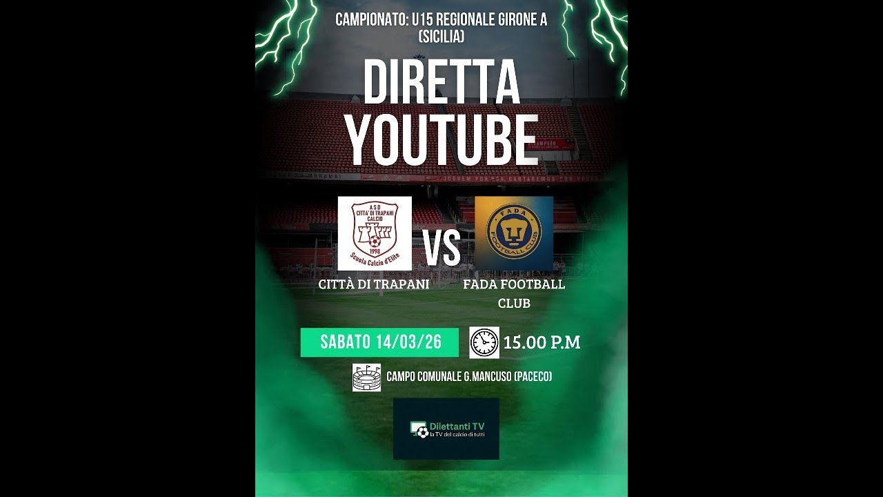 Città di trapani vs Fada football club u15 reg full match
