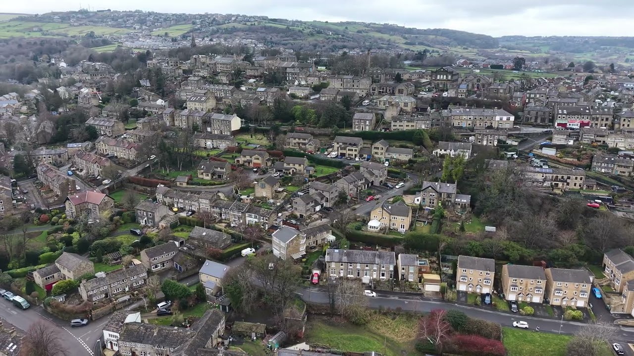 Golcar from Britania Road 360 Drone 9 Feb 26