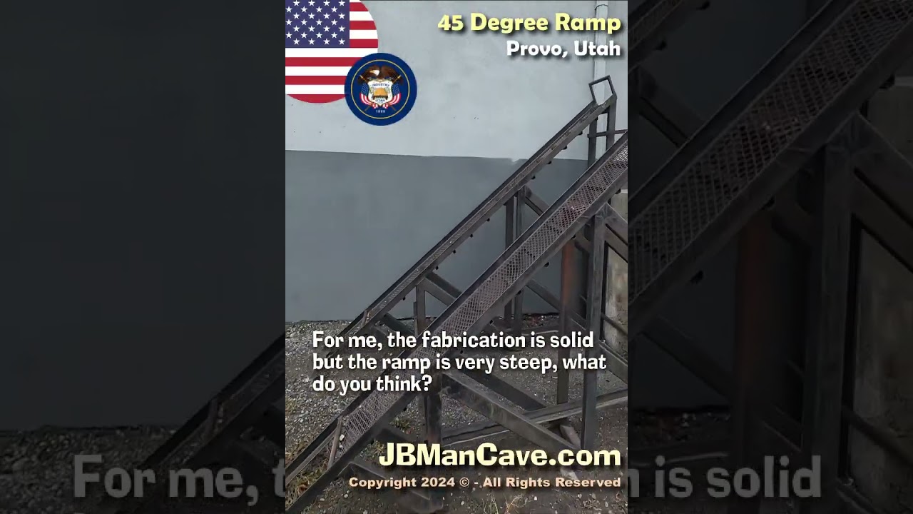 45 DEGREE RAMP Fabrication in PROVO Utah USA JBManCave.com #Shorts