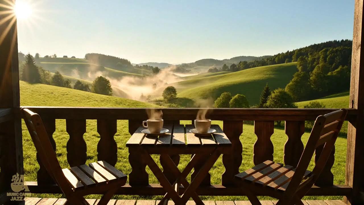 #2 Relaxing Jazz Cafe Ambience for Stress Relief | Gentle Jazz Piano with Nature Sounds for Work ☕☕☕