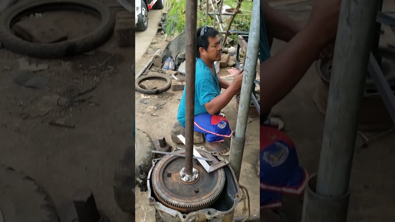 Tutorial paano ang pag convert ng transmission sa sa makina na single cylinder diesel engine.