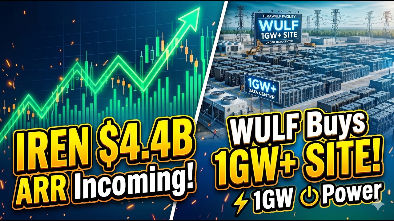 IREN: ожидается ARR более $4,4 млрд! WULF покупает площадку мощностью более 1 ГВт! Биткоин в мину...
