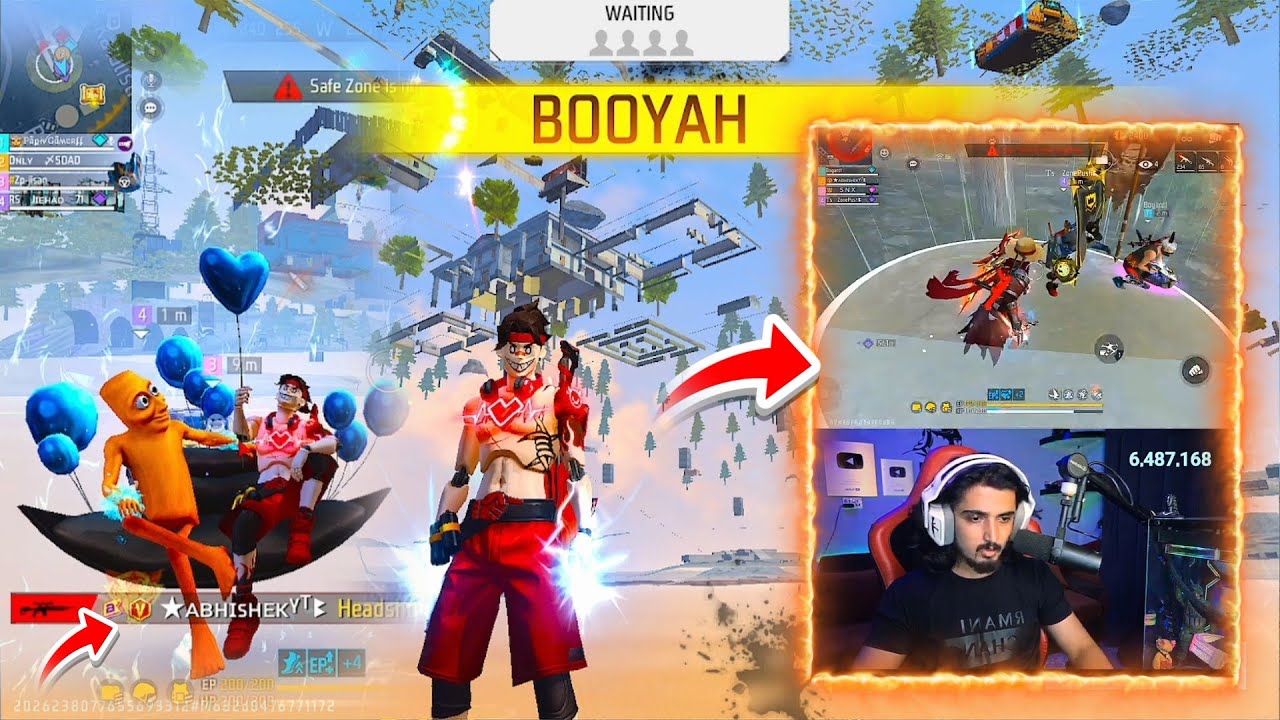 V Badge Abhishek এরসাথে পুংটামি করে ম্যাচ ভুঁইয়া 🤣  Free Fire New Tips & Tricks💥