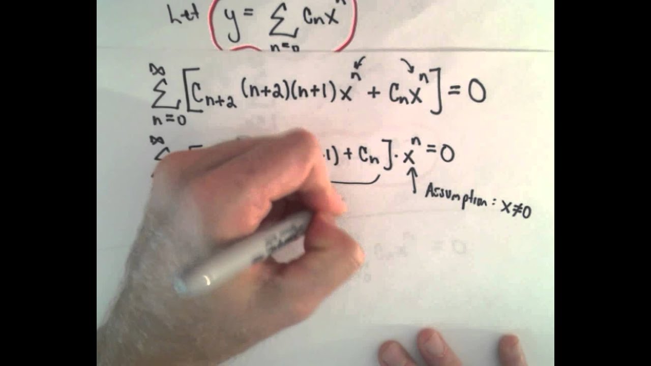 Power Series Solutions of Differential Equations, Ex 2