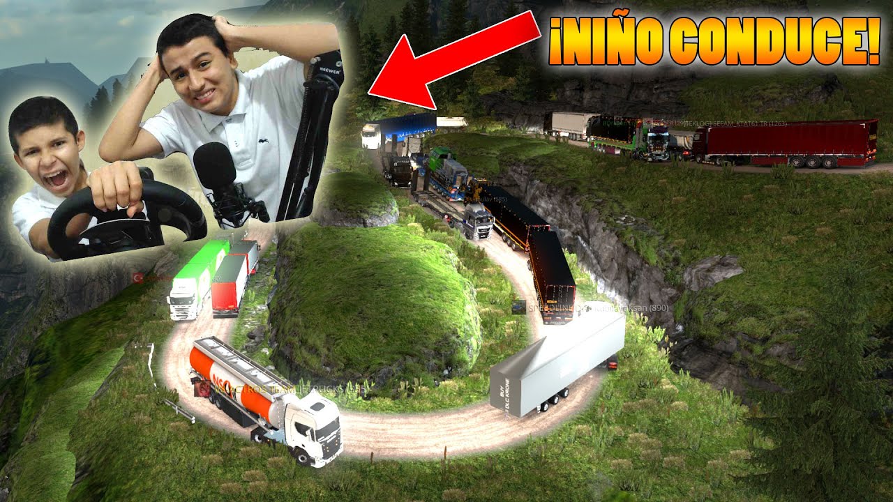 ¡NIÑO por RUTA OFF ROAD MULTIJUGADOR! - ¿ATASCADO? - Euro Truck Simulator 2