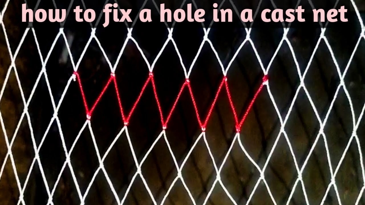 how to repair a cast net | fishing net repair | net mending 