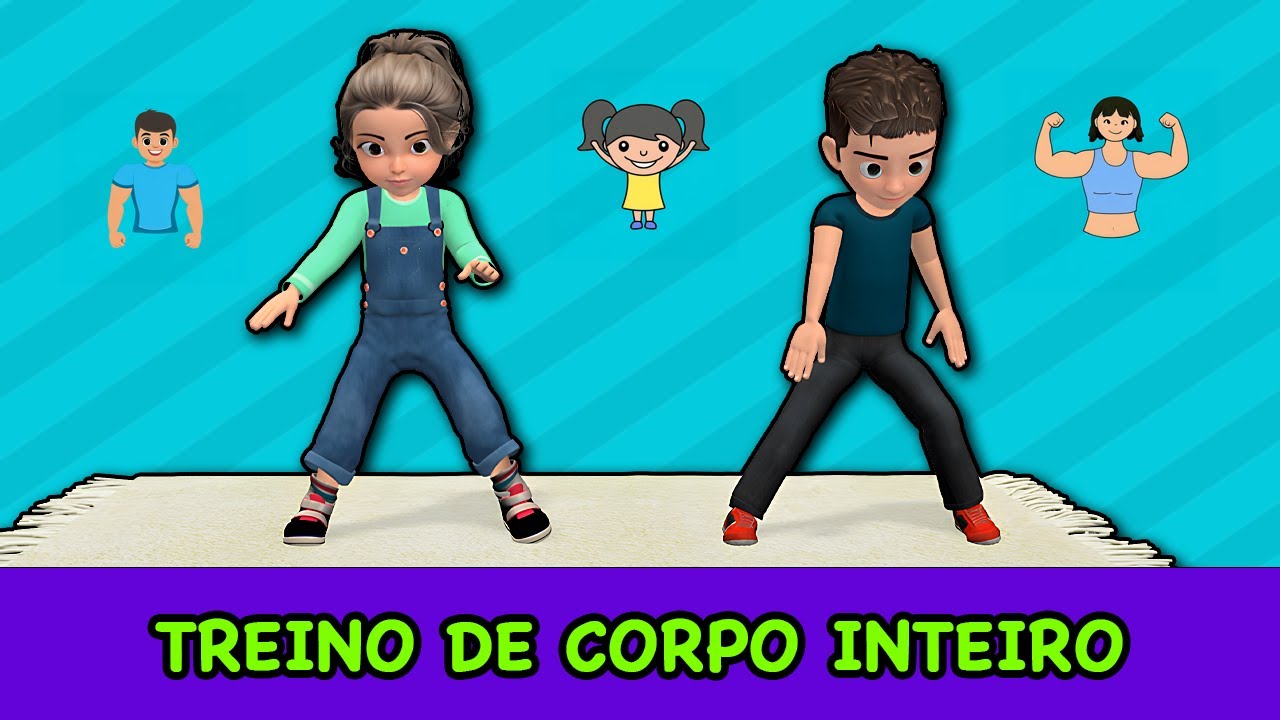 Treino de Corpo Inteiro para Crianças: 20 Min para Ficar Forte em Casa!