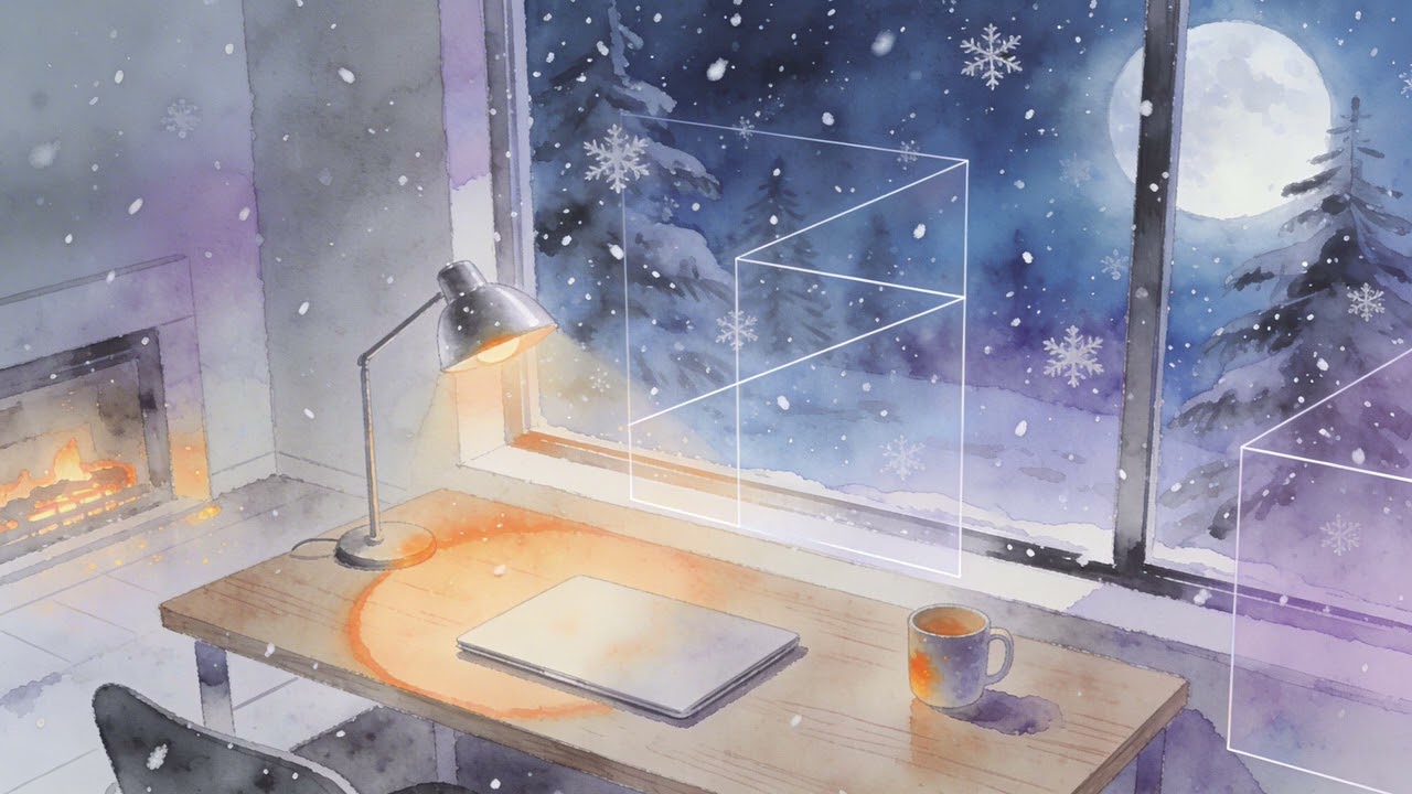 Cedar Hearthwork in Snowlight