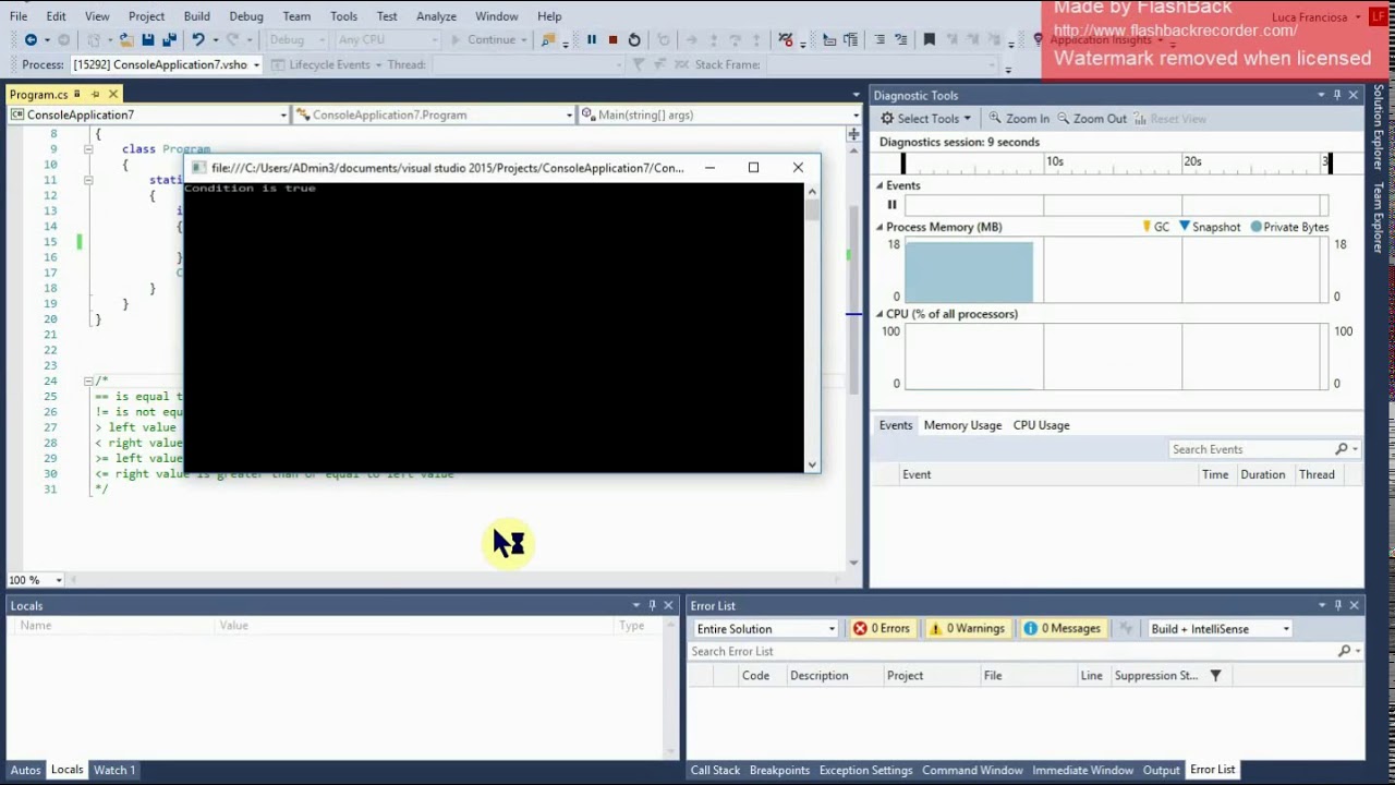 C# Tutorial #2 - If Statements & For Loops