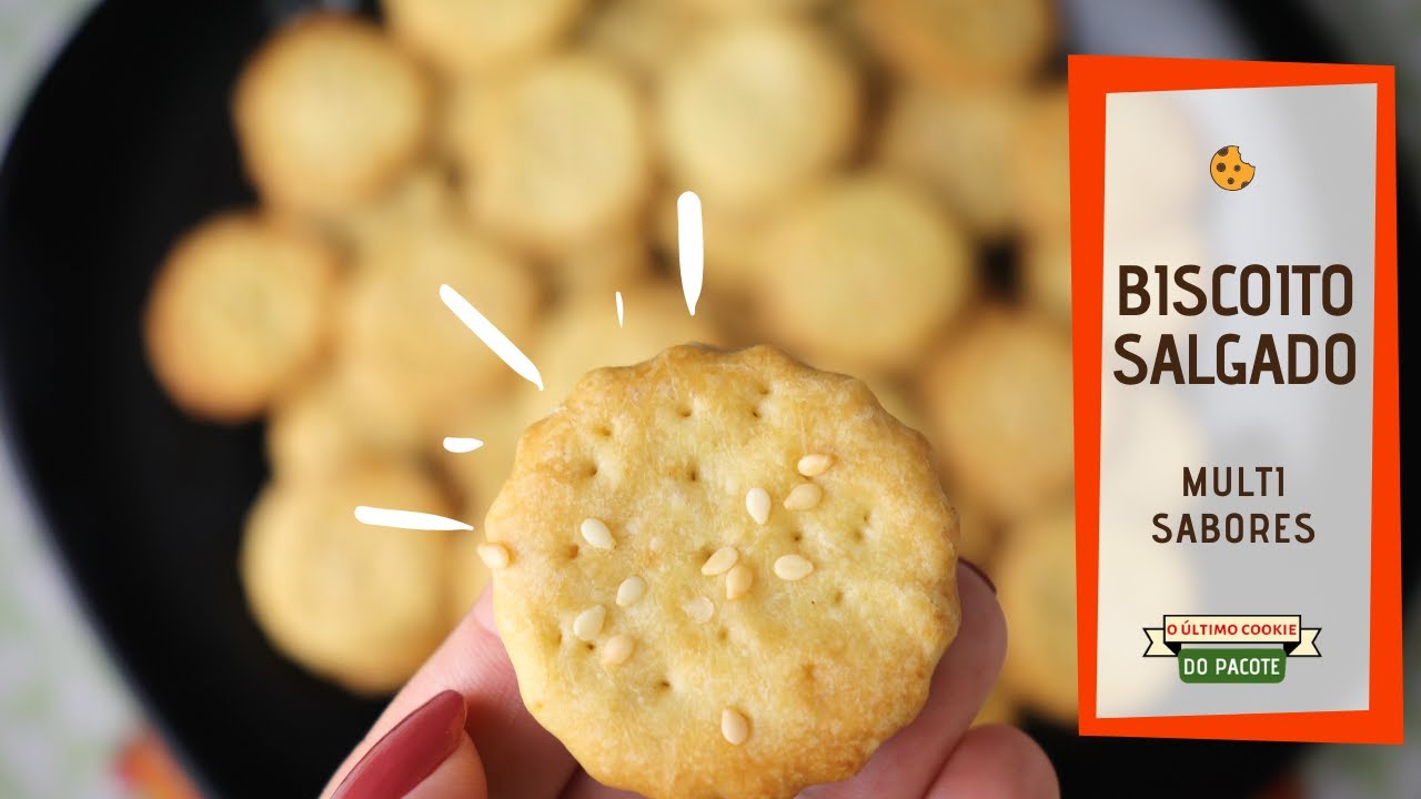 🍪 Biscoito salgado tipo aperitivo para comer a qualquer hora! {simples e fácil}
