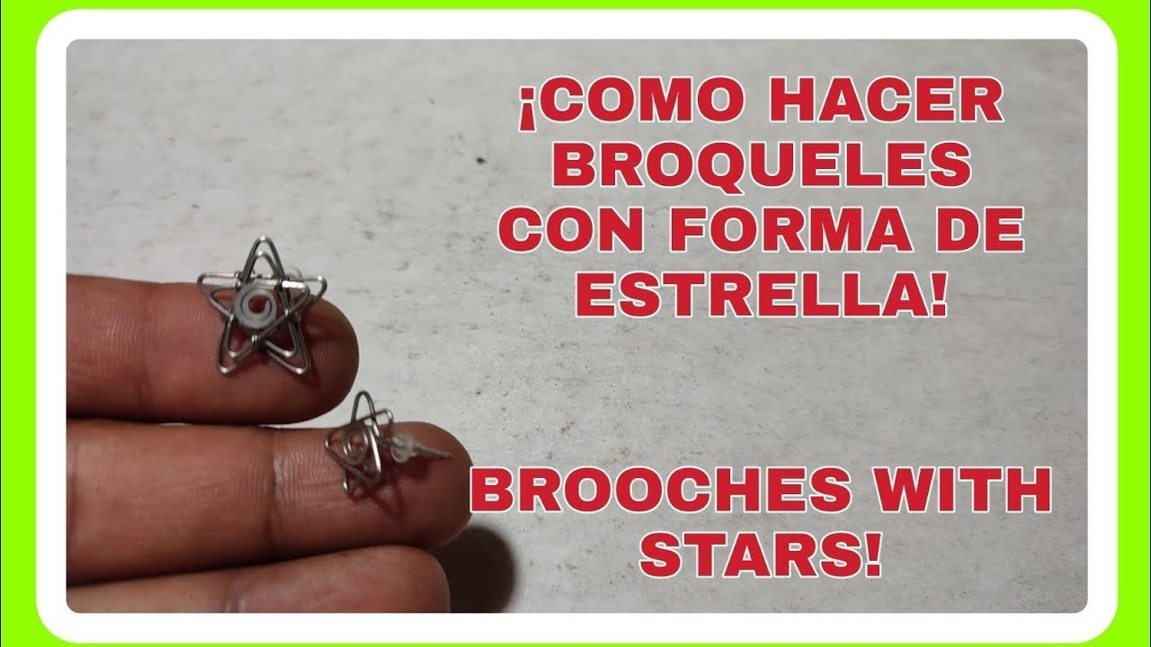 TUTORIAL PARA HACER BROQUELES DE ESTRELLA| BROOCHES WITH STARS| ARETES DE POSTE CON ESTRELLAS. ⭐⭐⭐⭐