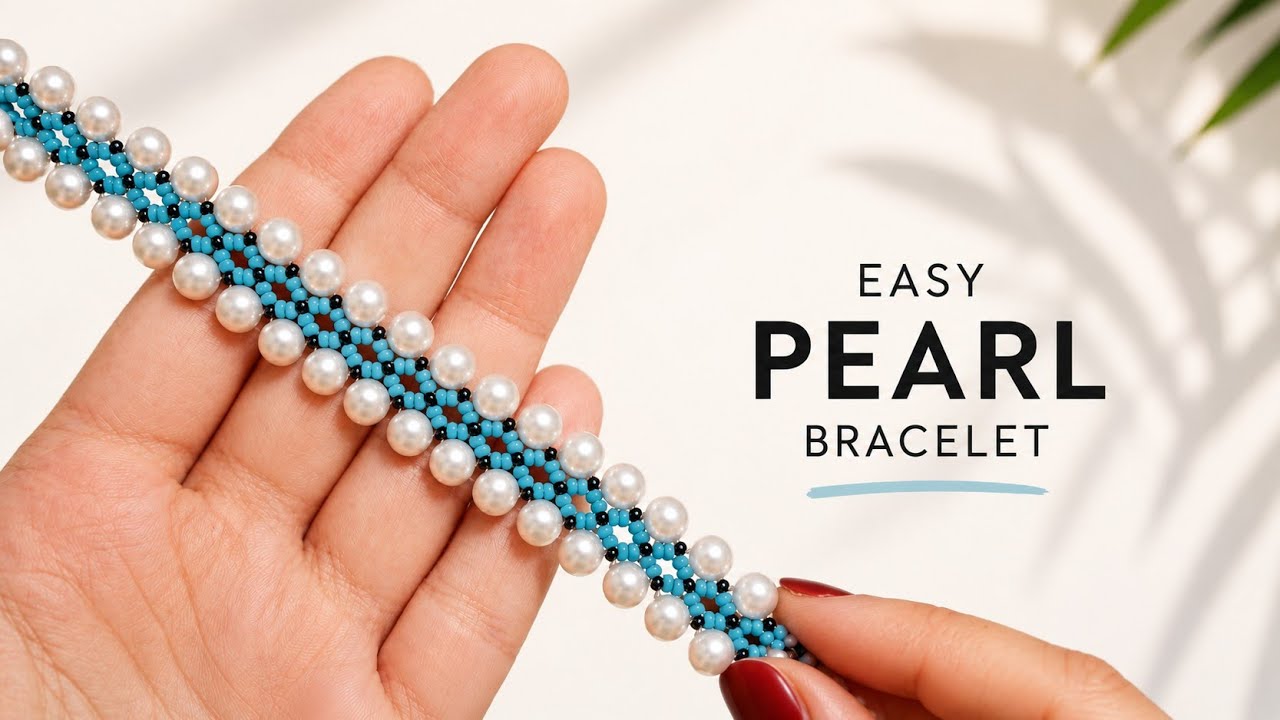 Make a Beaded & Pearl Bracelet at Home | Easy DIY