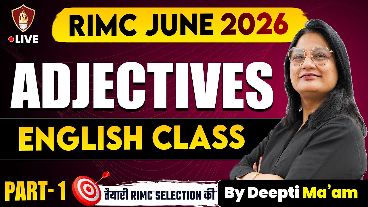 RIMC Coaching 2026 | English Adjectives Questions | RIMC Entrance Exam Preparation