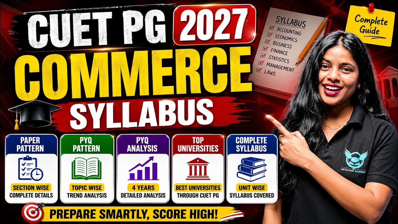 CUET PG Commerce 2027 Complete Syllabus | Paper Pattern | PYQ Analysis | Top Universities #cuetpg