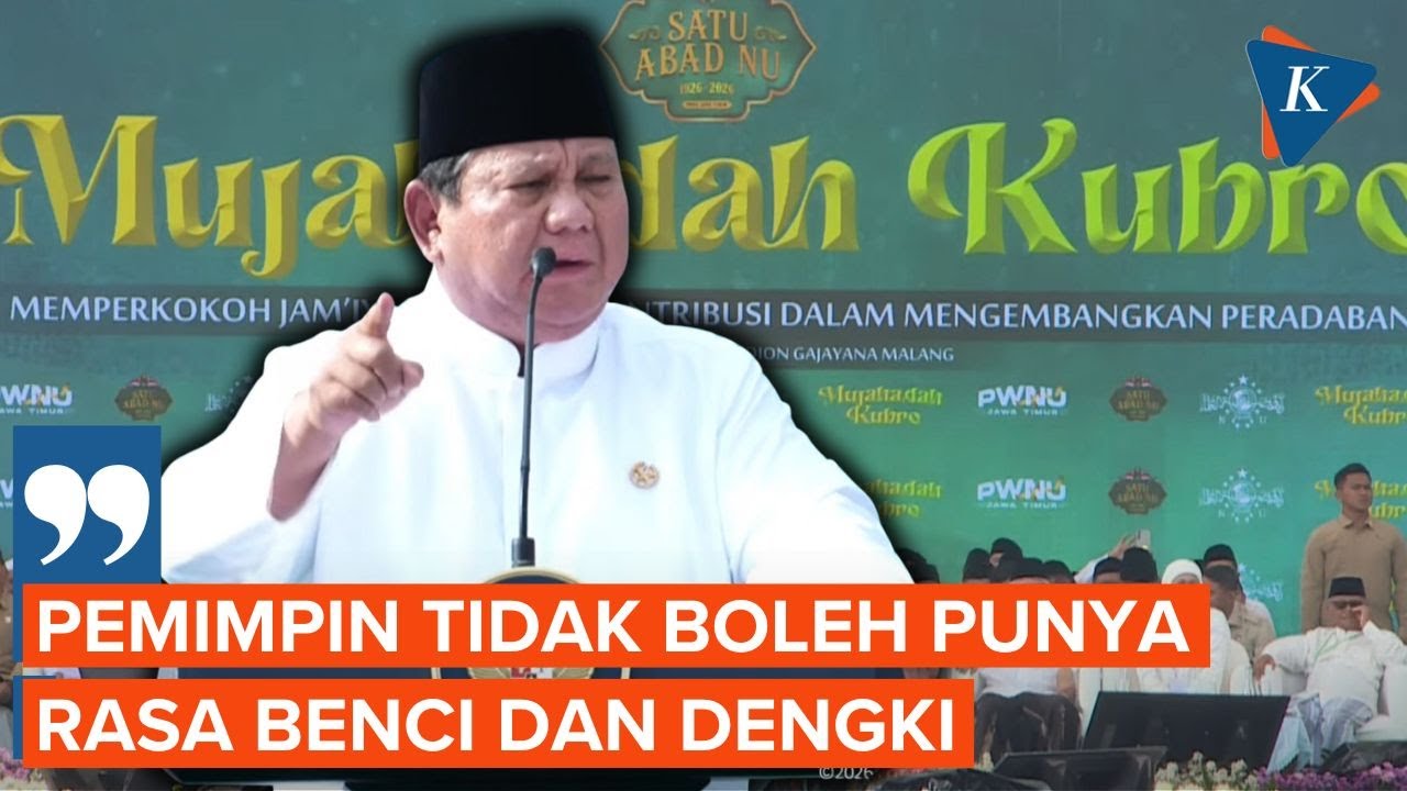Di Hadapan Ratusan Ribu Warga NU, Prabowo: Tidak Boleh Pemimpin Punya Dendam