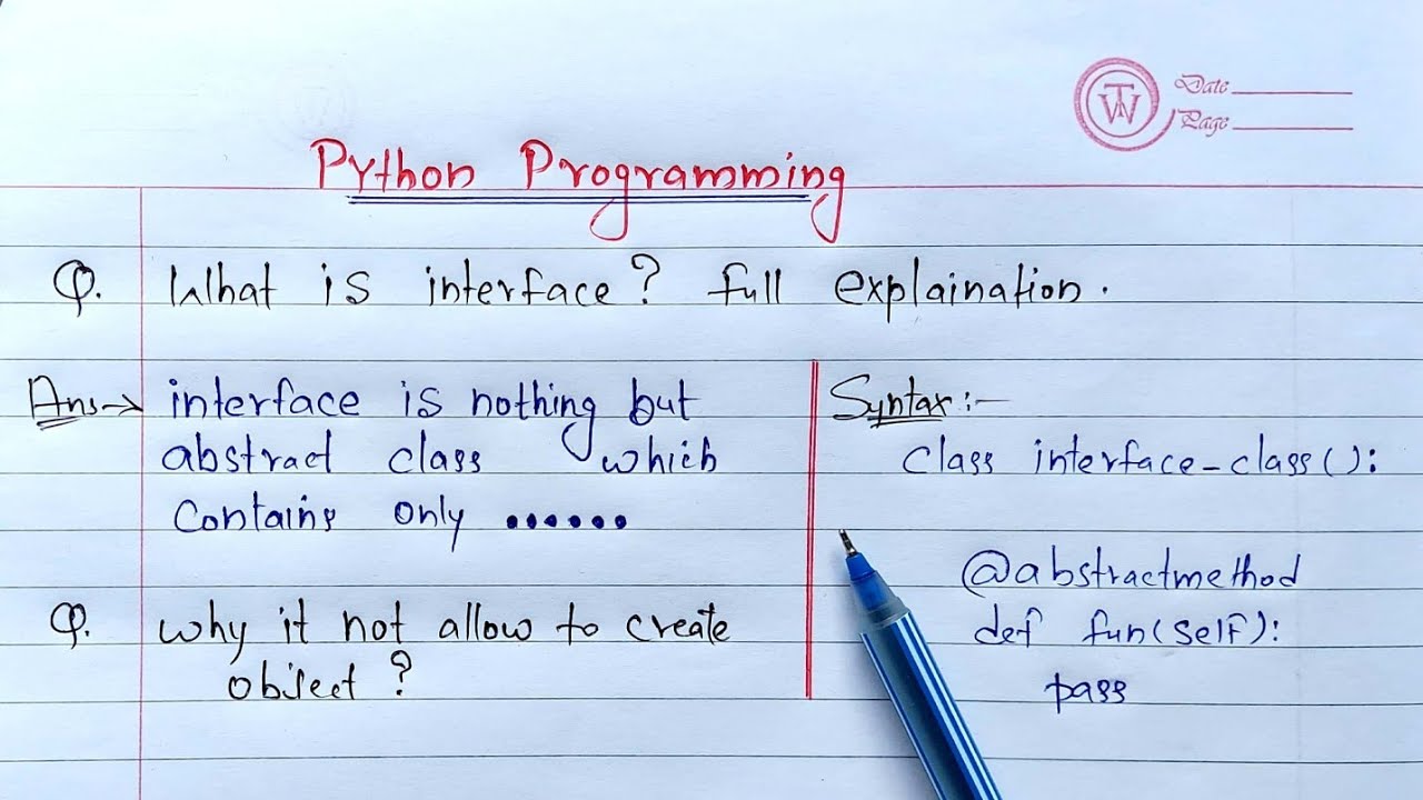 python interface | Learn Coding