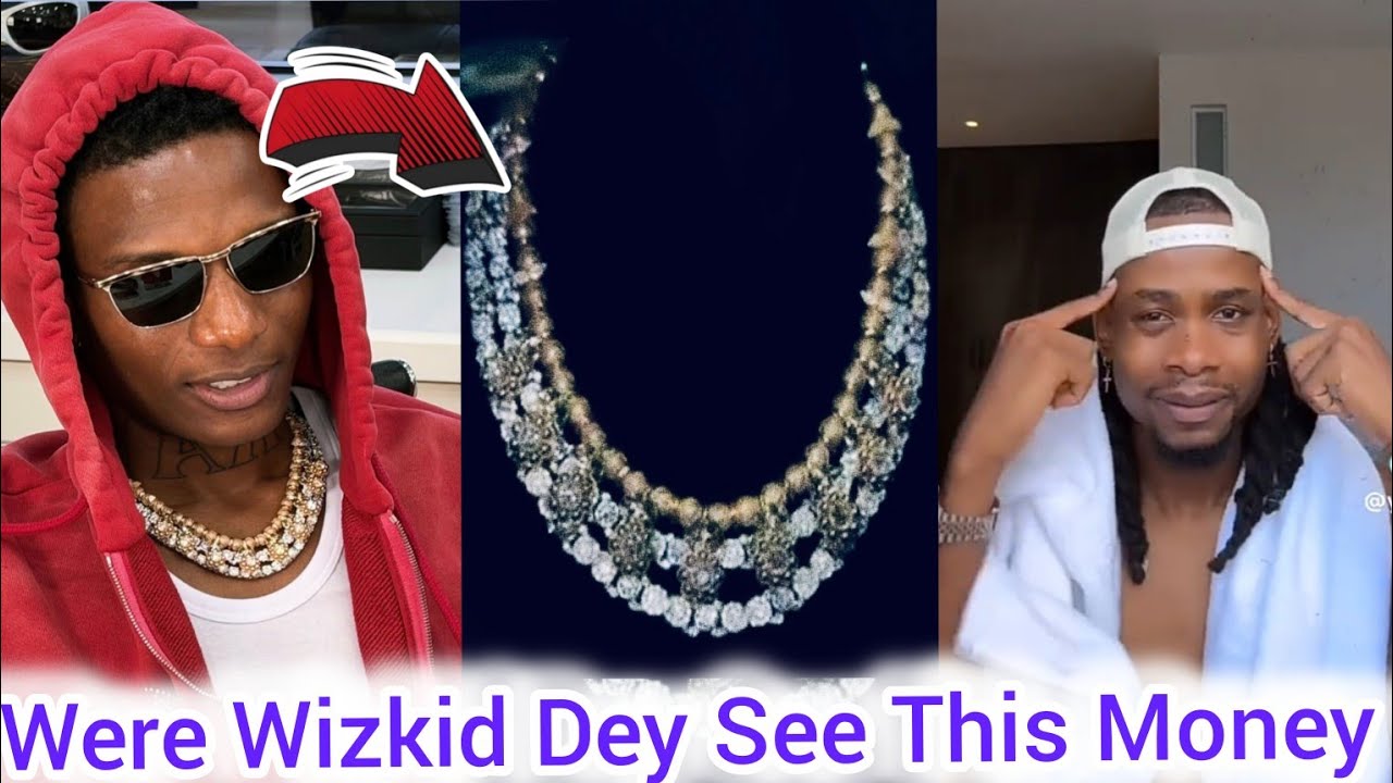 WIZKID DONE SCATTER SOCIAL MEDIA WITH NEW 12.8 BILLION DIAMOND NECKLACE AS YHEMOLEE SHOCK ASAKE