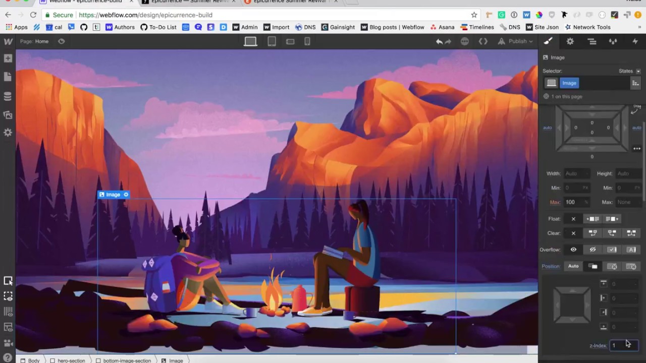 Epicurrence website rebuild in Webflow