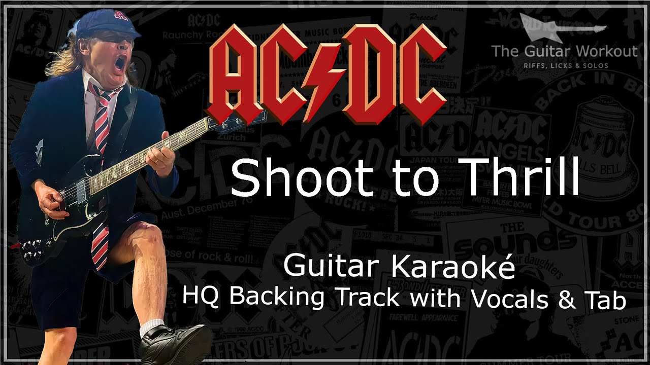 AC/DC - Shoot to Thrill (HQ Backing Track with vocals & tab | Guitar Karaoke)