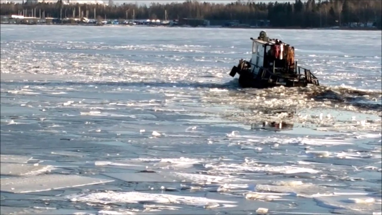 Tug boat breaking the ice?