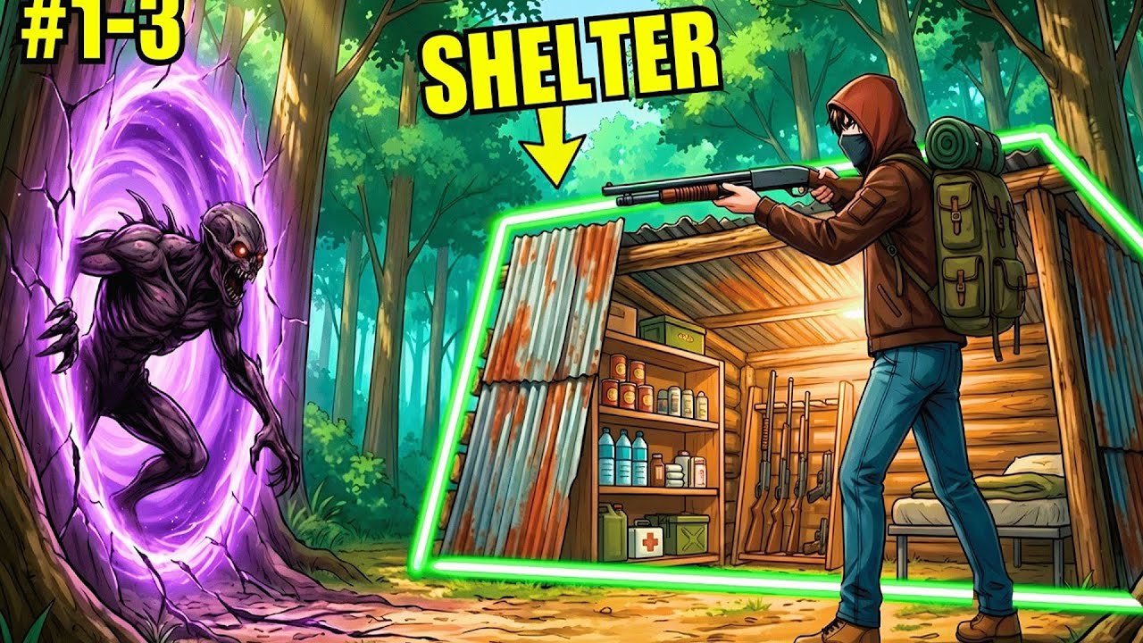 Hiding in Shelters, He Struggles to Survive Against Relentless Hunter Monsters! | Manhwa Recap