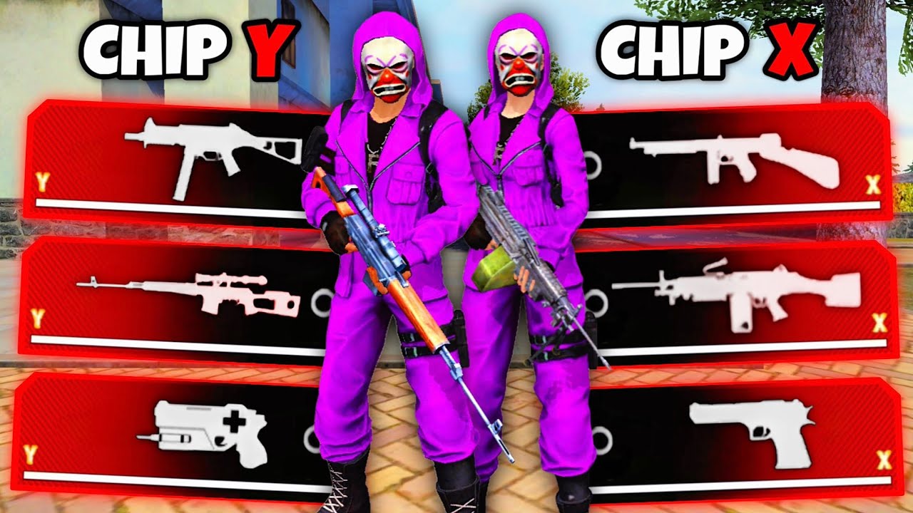 RETO: UNO USA ARMAS CON CHIP “Y” Y EL OTRO ARMAS CON CHIP “X” 😎 FREE FIRE