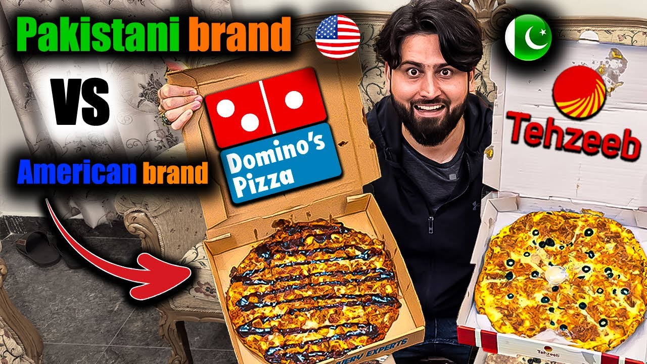 🇵🇰 Pakistani Pizza vs 🇺🇸 American Pizza - Tahzeeb Pizza vs Dominos Pizza