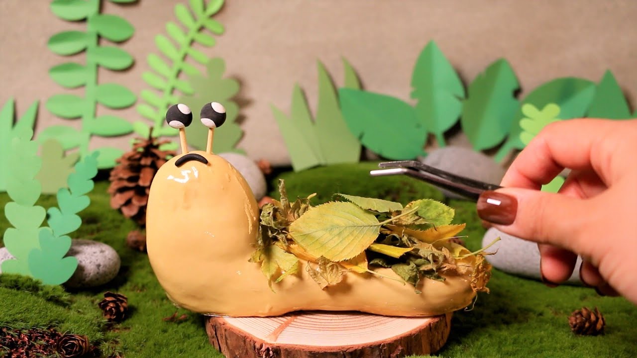 ASMR 🌱 말없는 영상 | 민달팽이의 등껍데기 구하기 상황극 🐌🥬 톡톡 비 내리는 이끼숲 | 풀내음 가득한 영상 | 등껍데기 샵 | No talking | 無口な映像