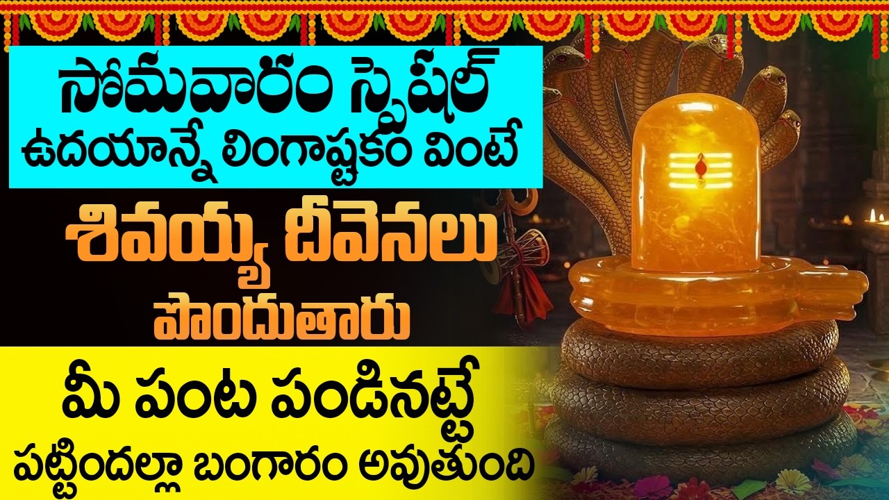సోమవారం ఉదయాన్నే లింగాష్టకం విన్నారంటే వెంటనే శుభవార్త వింటారు | Lingashtakam