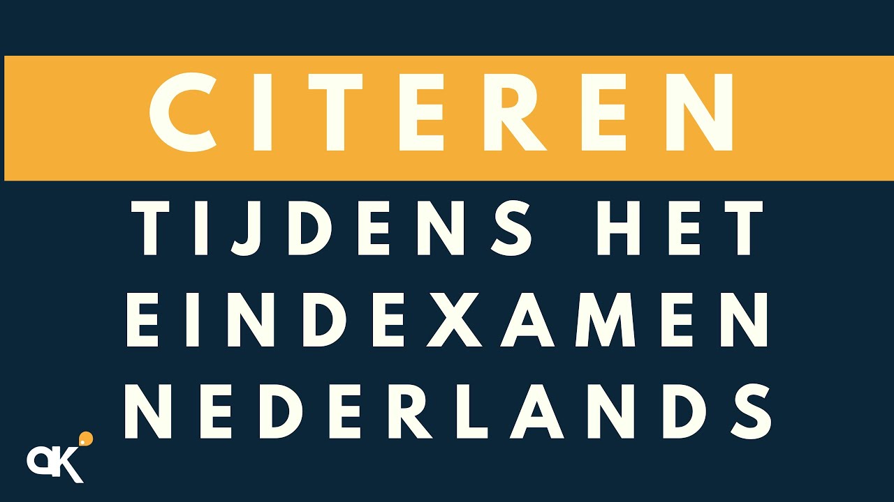 Citeren tijdens het eindexamen Nederlands