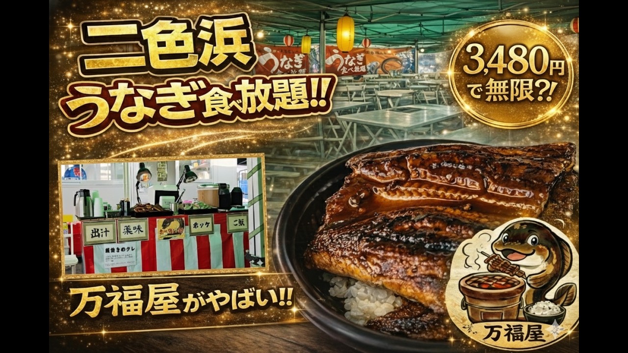 行ってきました！二色浜うなぎ食べ放題『万福屋』★★★
