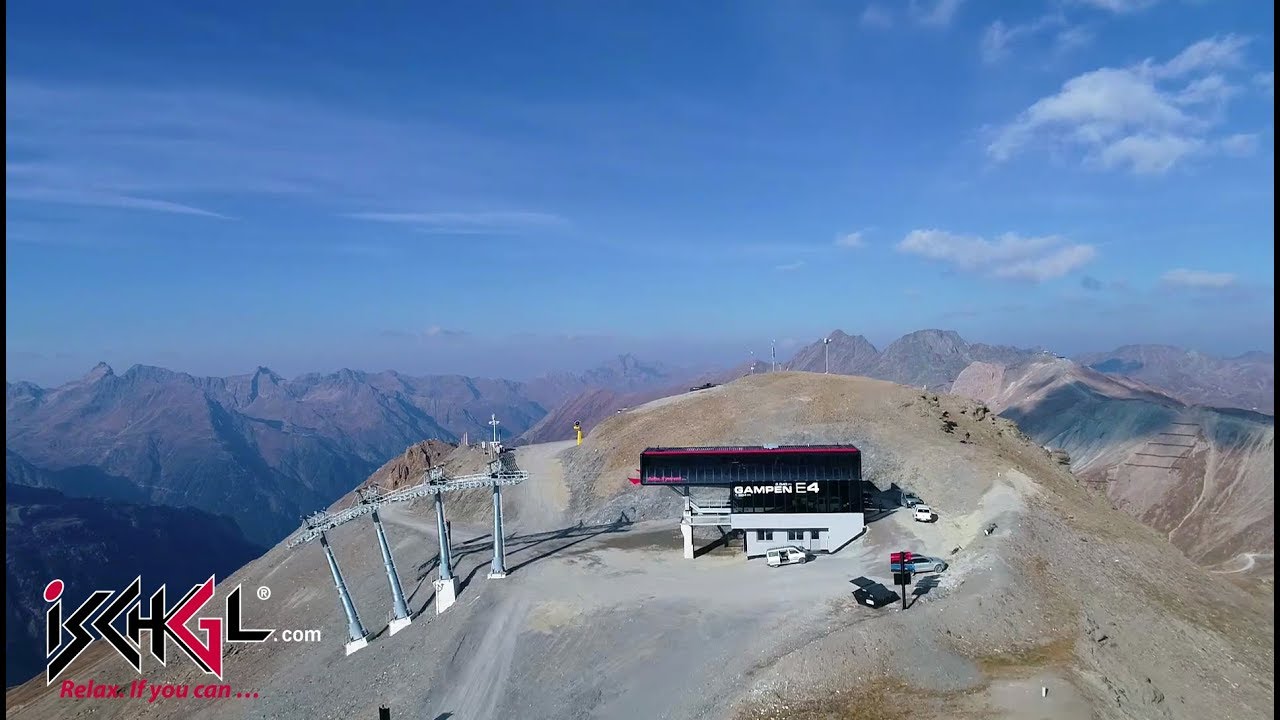 Bauarbeiten Gampenbahn E4, Oktober 2018,  Ischgl-Samnaun, Silvretta Arena