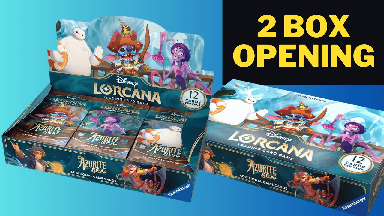 Two Azurite Sea Booster Box Opening - Disney Lorcana