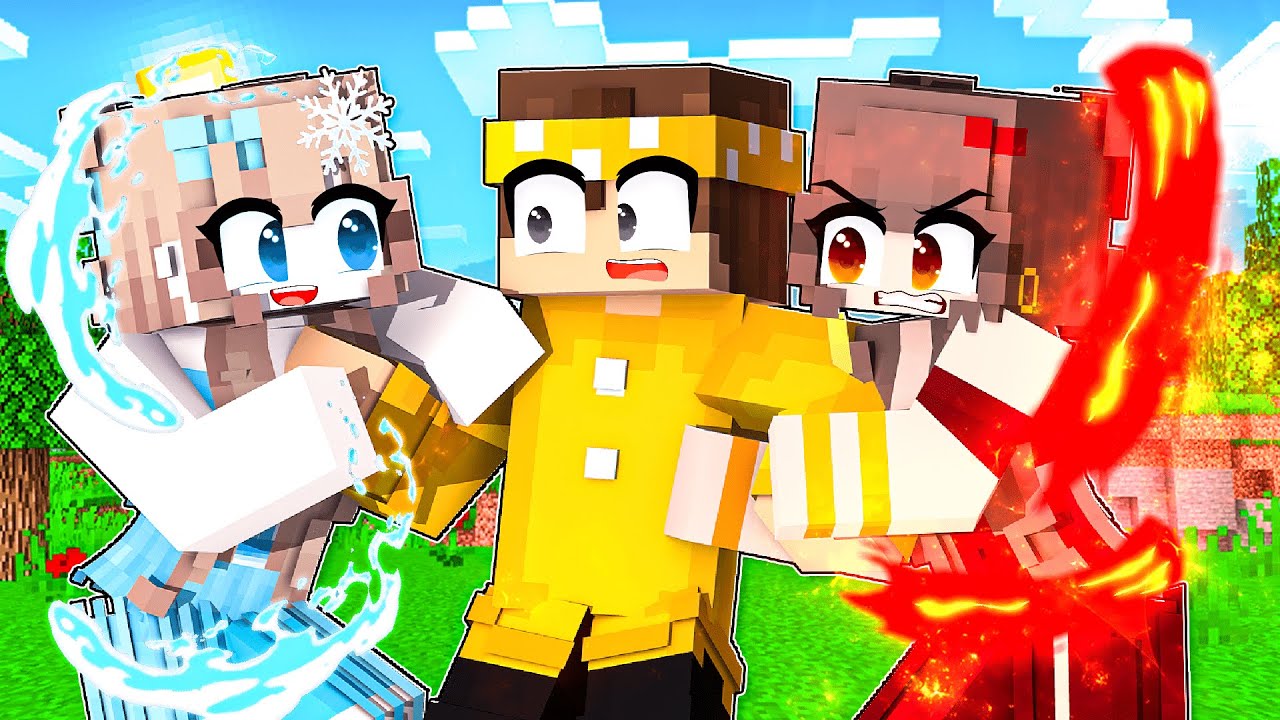 PRINCESA de GELO E A PRINCESA de FOGO SE APAIXONARAM por MIM NO MINECRAFT!