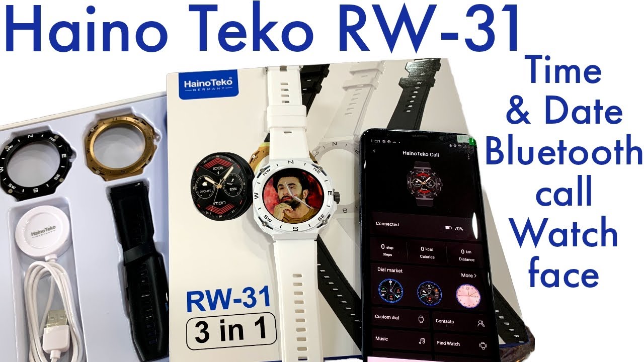 Haino Teko Rw31 Time&Date setup |Haino Teko Rw31 3in1 Bluetooth call setup|Haino Teko Rw31watch face
