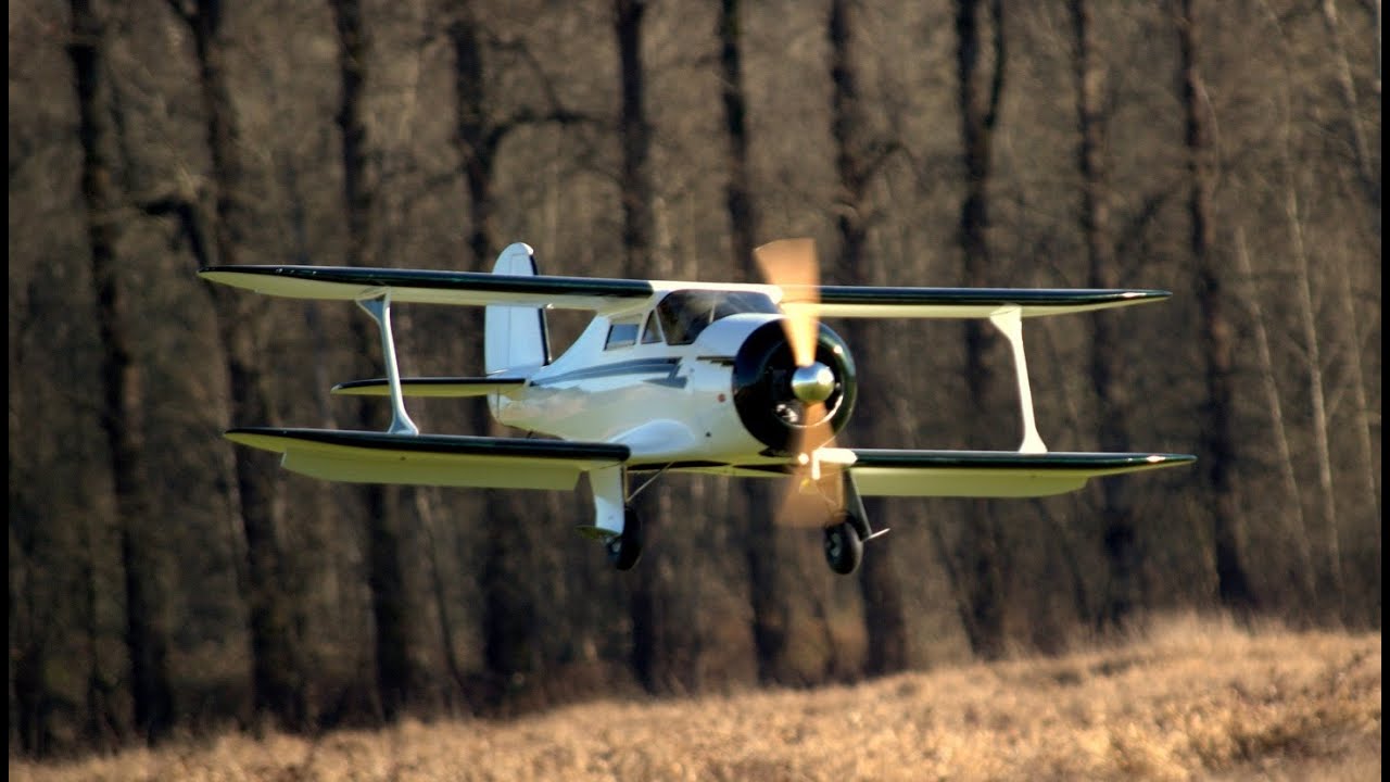 Byron's Models Beechcraft Staggerwing Maiden Flight