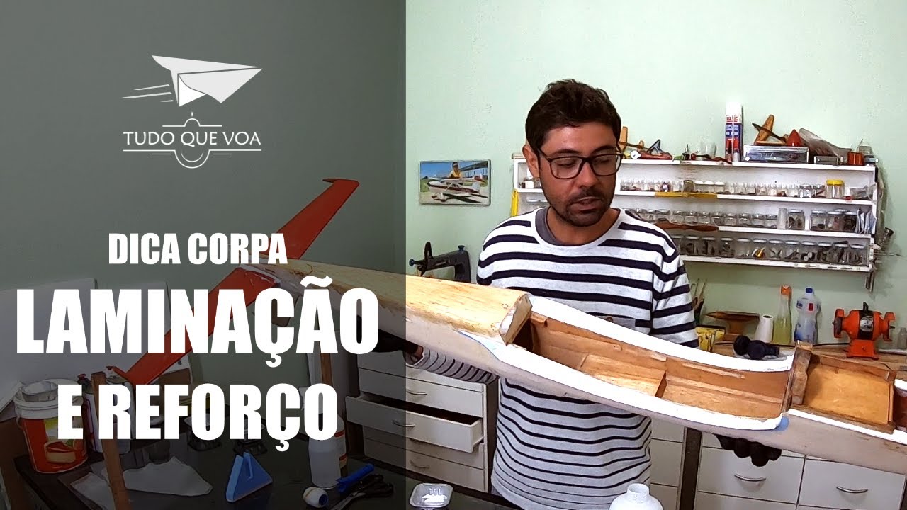 DICA CORPA, Laminação e reforço aeromodelo de 37 anos de idade - 