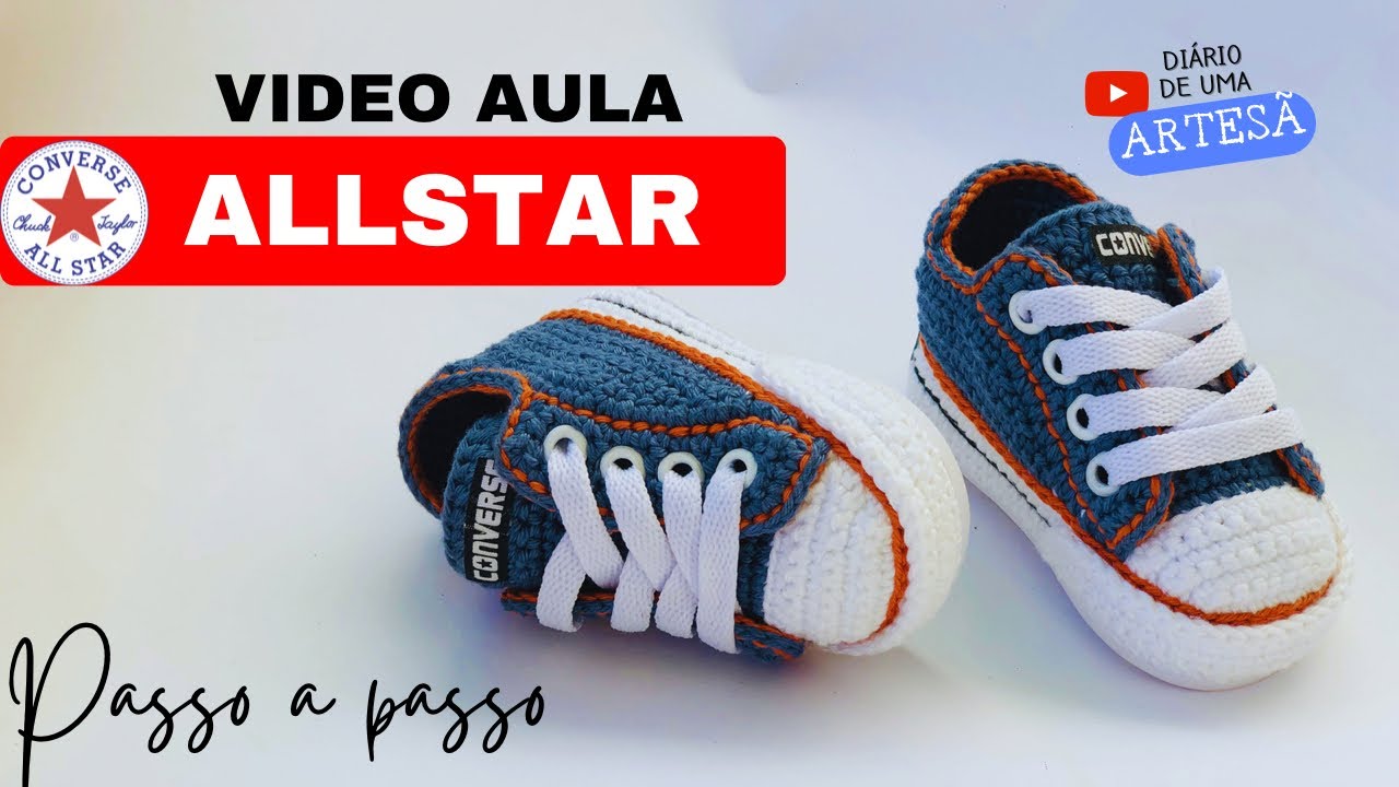 Sapatinho de crochê para bebê unissex