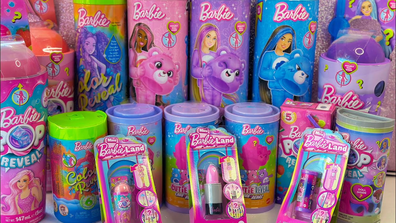 ASMR Barbie Dolls Oddly Satisfying Unboxing | Over 100 Surprises | NoTalking