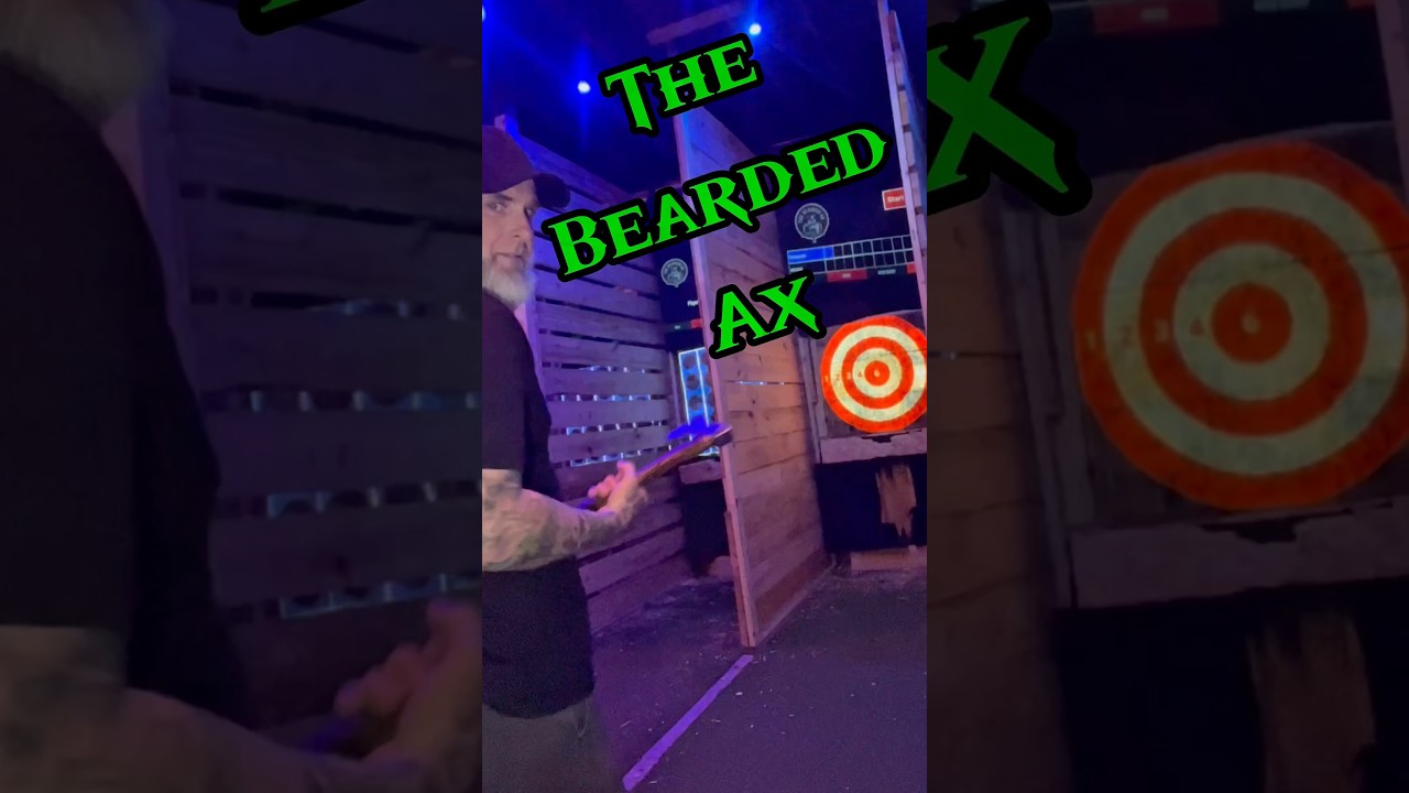 Trickshots on Location - The Bearded Ax, Park Circle SC #axethrowing #trickshots