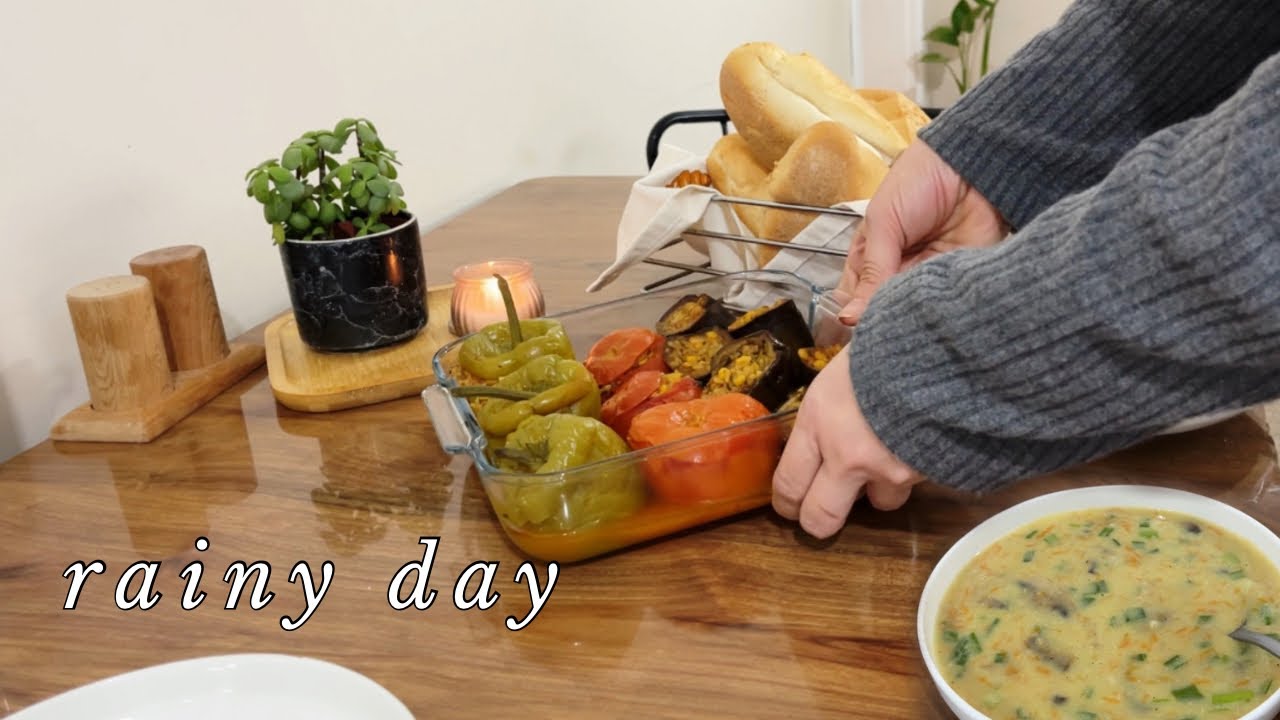 Cozy Rainy Day at Home in Turkey 🌧️ | Silent Vlog, Cooking & DIY Mirror
