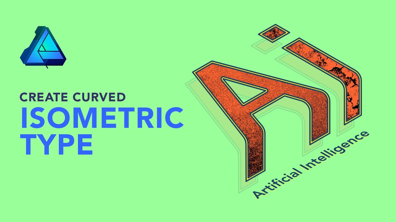 Affinity Designer iPad Isometric Tutorial | Isometric Curved Text