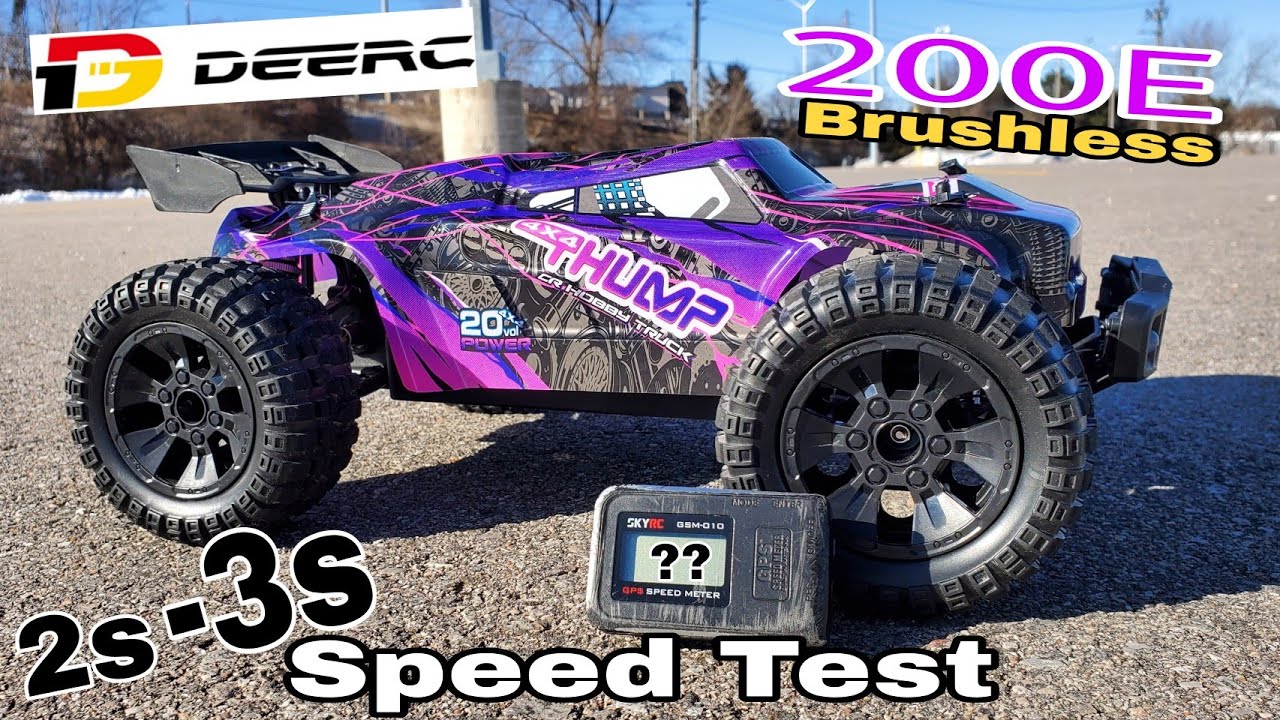 DEERC 200E Brushless 3s Speed Test  (1/10 RC Truck)